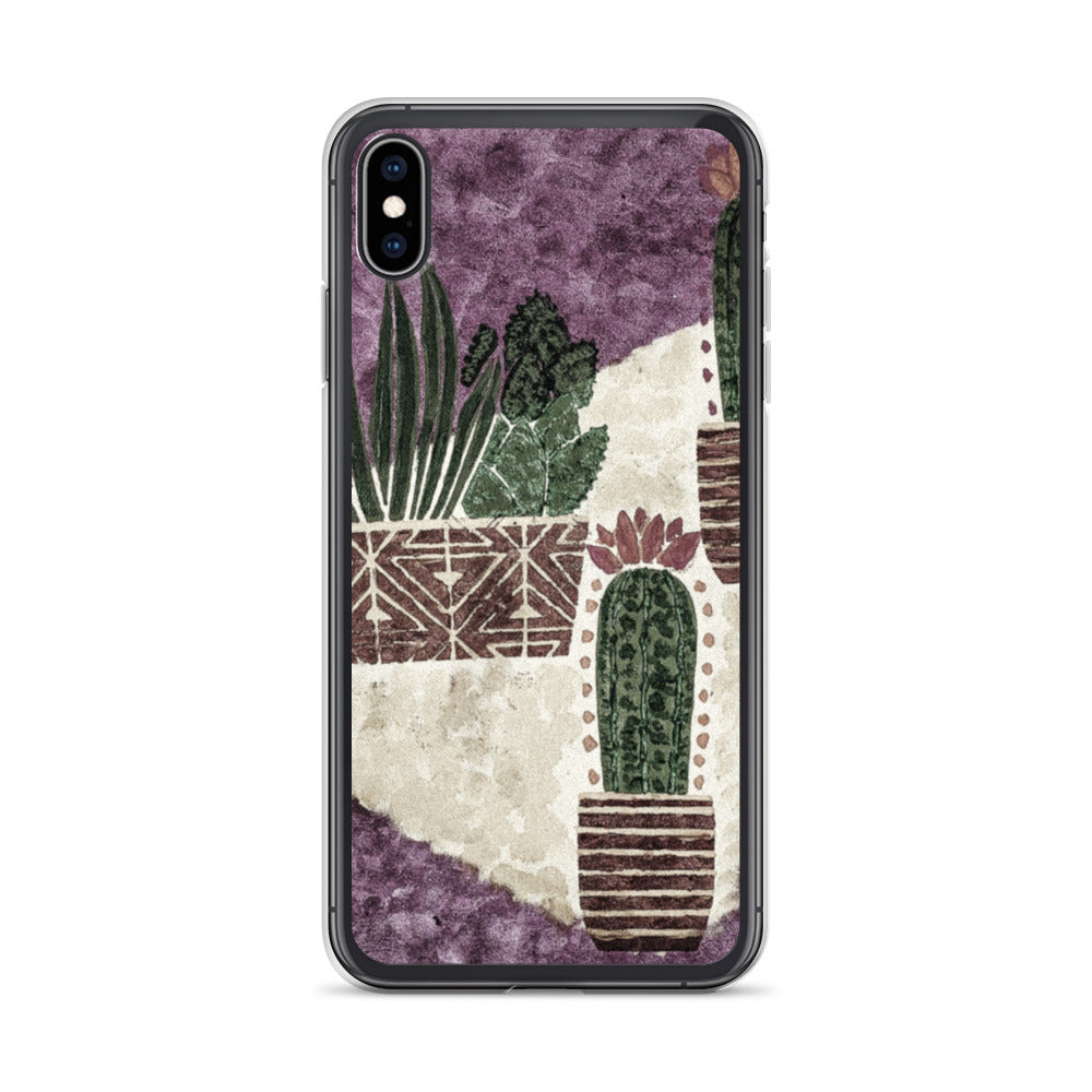 Cacti purple iPhone Case