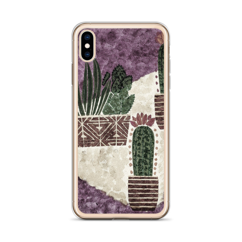 Cacti purple iPhone Case