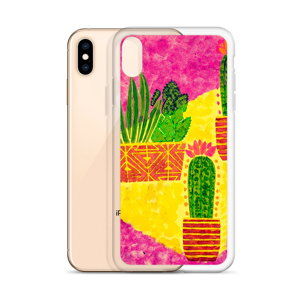 Cacti pink iPhone Case