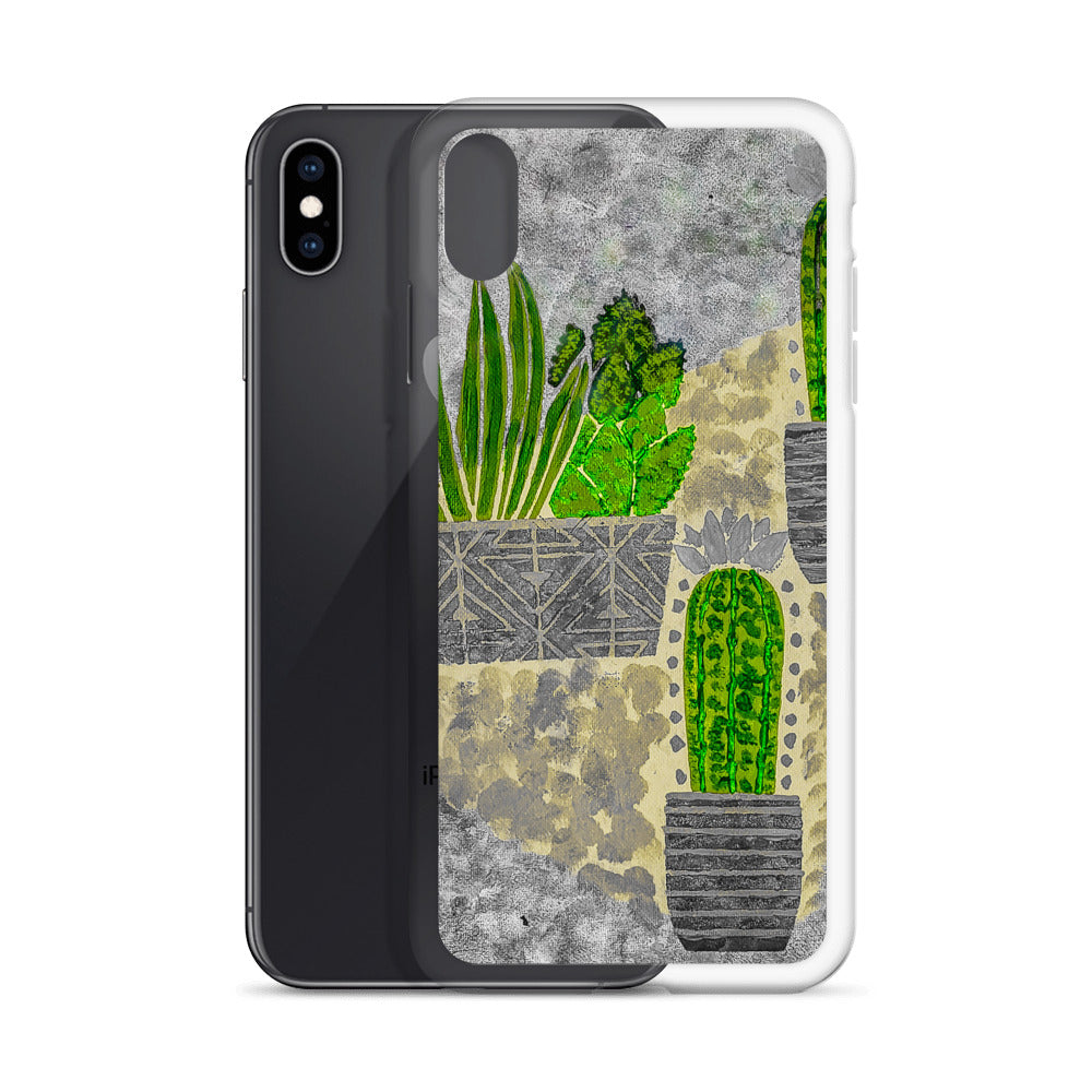 Cacti grey iPhone Case