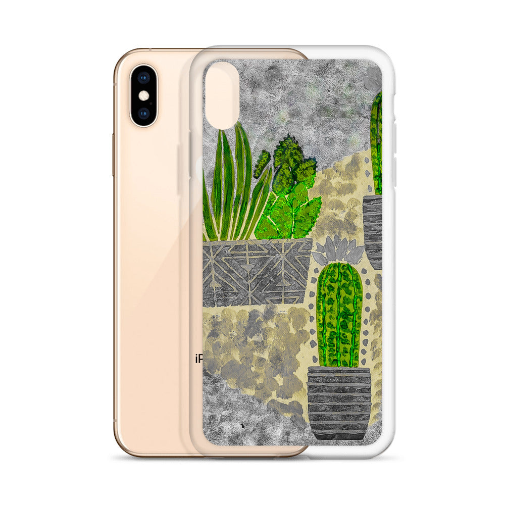 Cacti grey iPhone Case