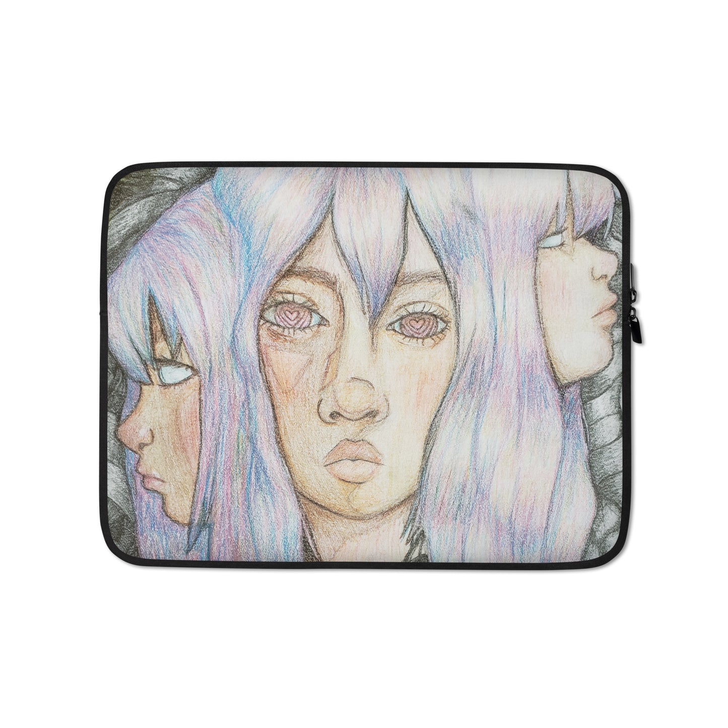 Lady Lovely Locks Laptop Sleeve by Hannah