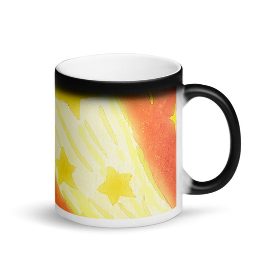 Starberst bright wrap Matte Black Magic Mug