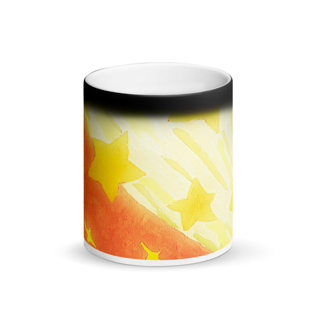 Starberst bright wrap Matte Black Magic Mug