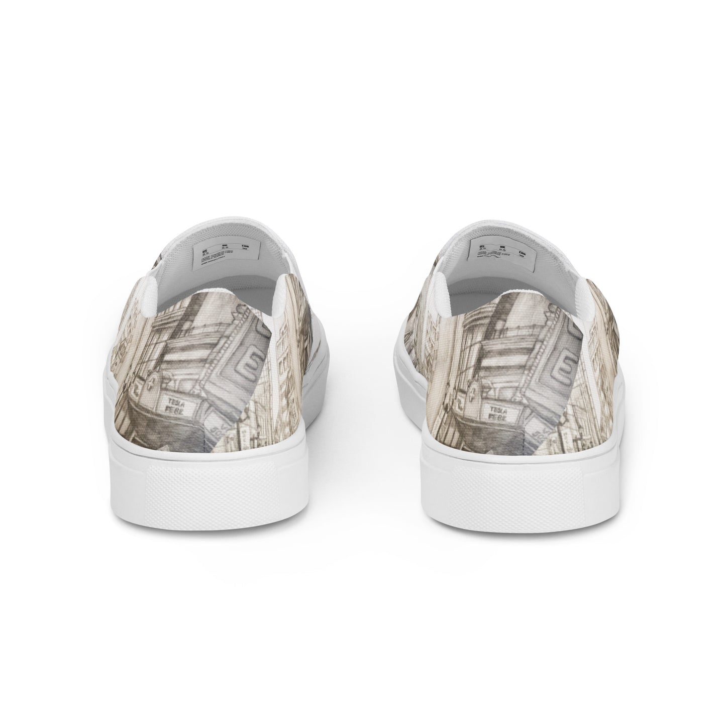 Street Sketch Men’s slip-on canvas shoes by Hannah