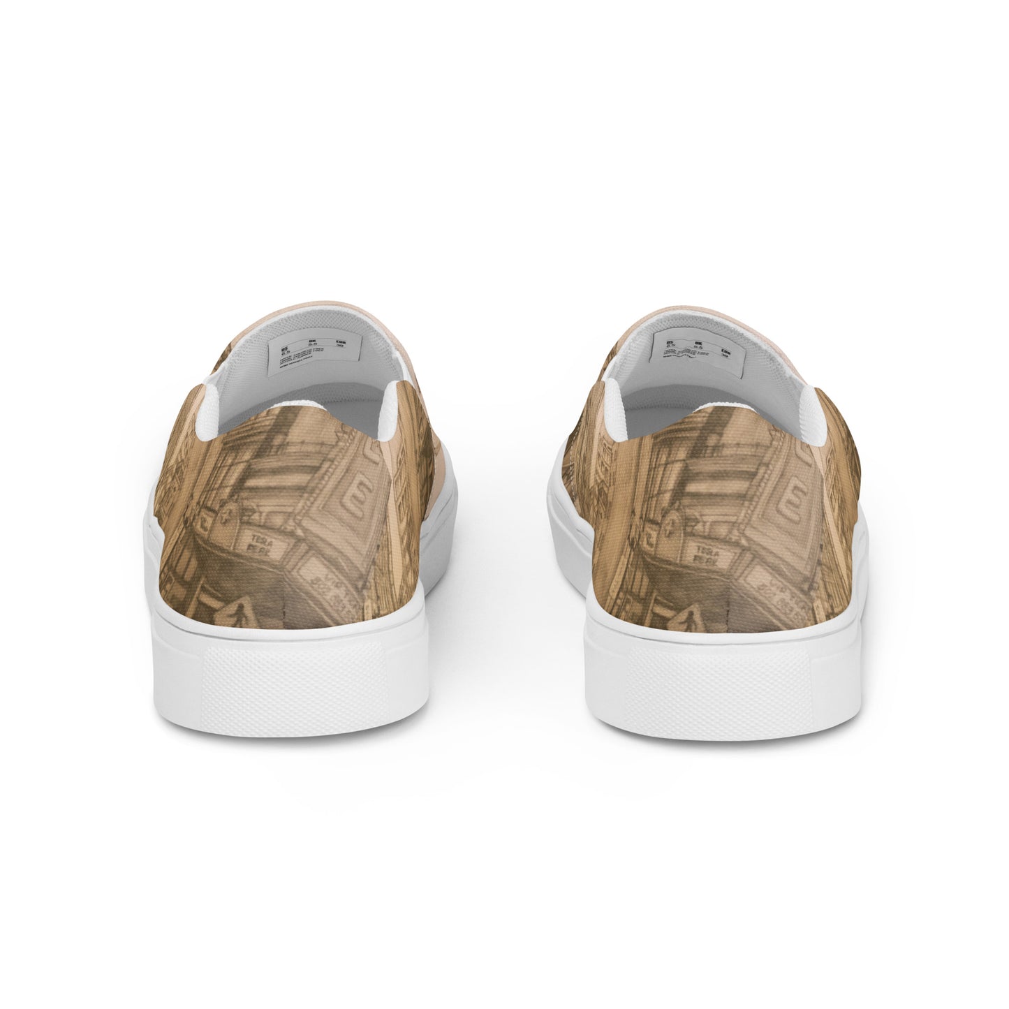 Brown Street Sketch Men’s slip-on canvas shoes by Hannah