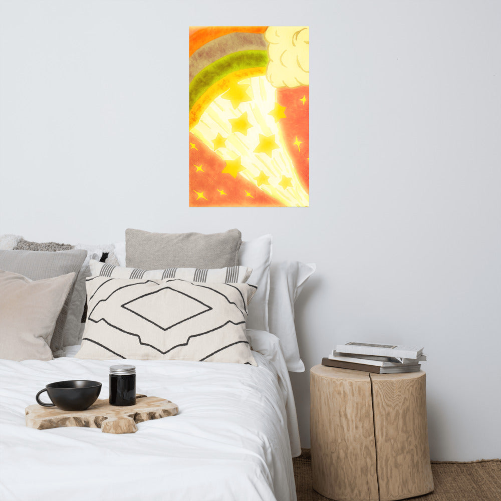 Starberst bright Photo paper poster