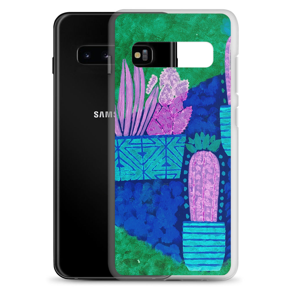 Cacti blue green Samsung Case