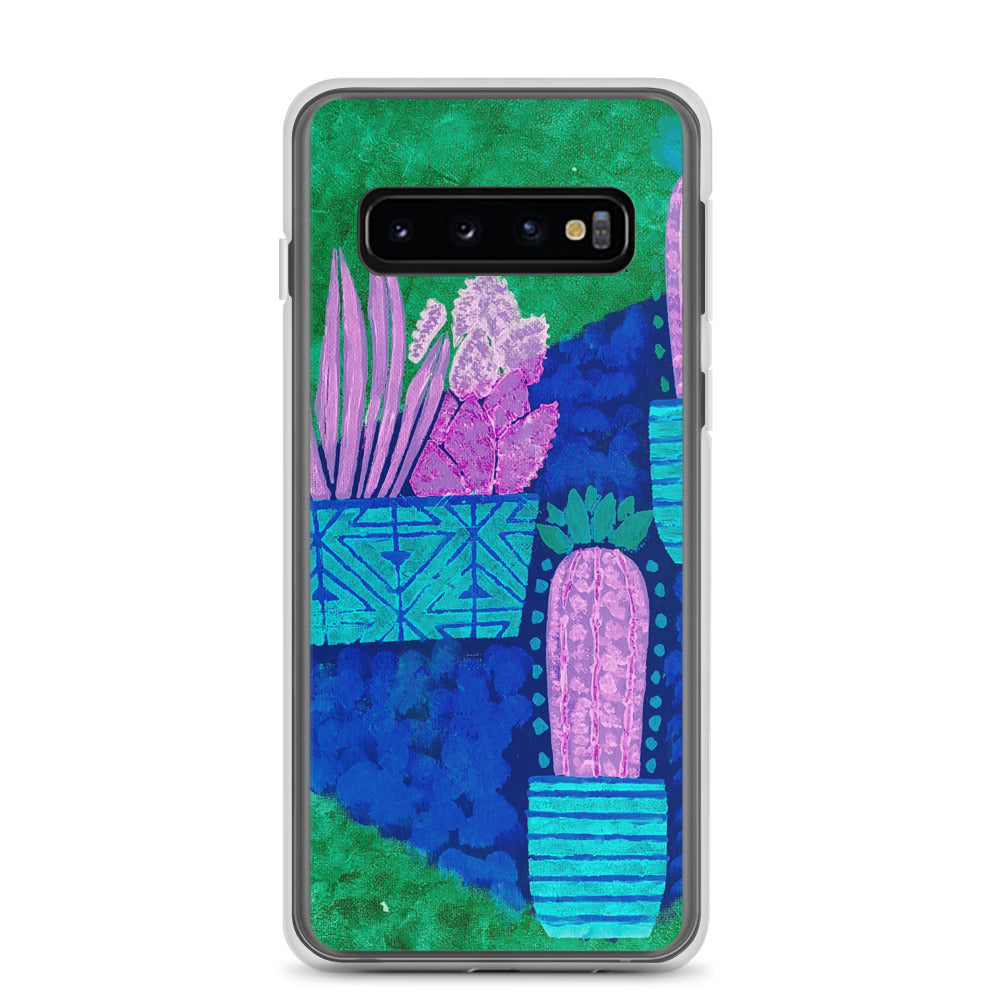 Cacti blue green Samsung Case