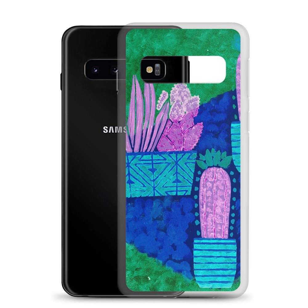 Cacti blue green Samsung Case