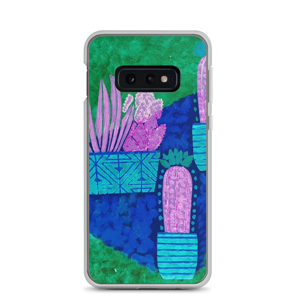 Cacti blue green Samsung Case