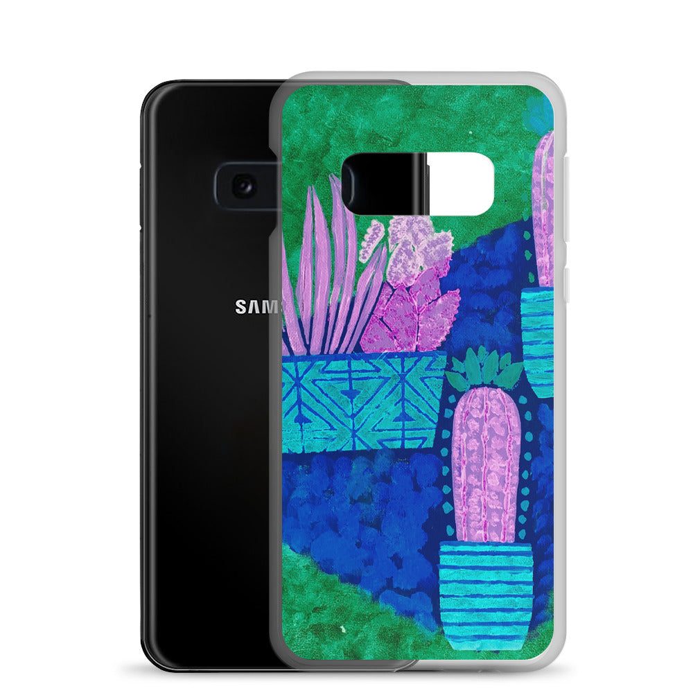 Cacti blue green Samsung Case