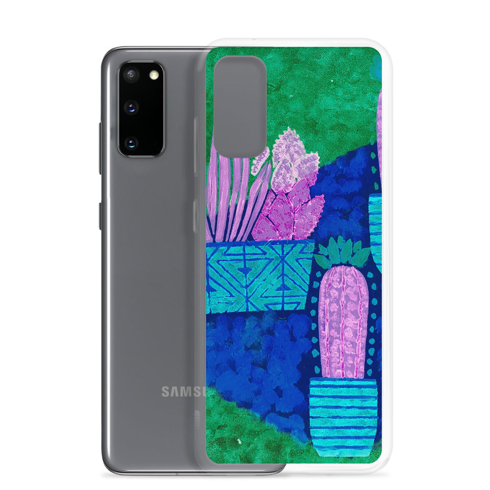 Cacti blue green Samsung Case