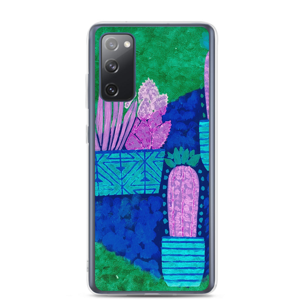 Cacti blue green Samsung Case