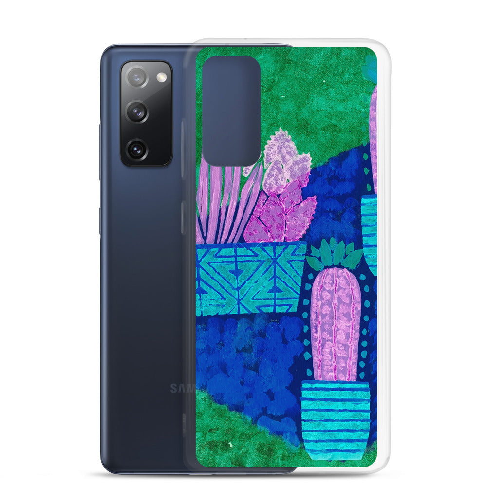 Cacti blue green Samsung Case