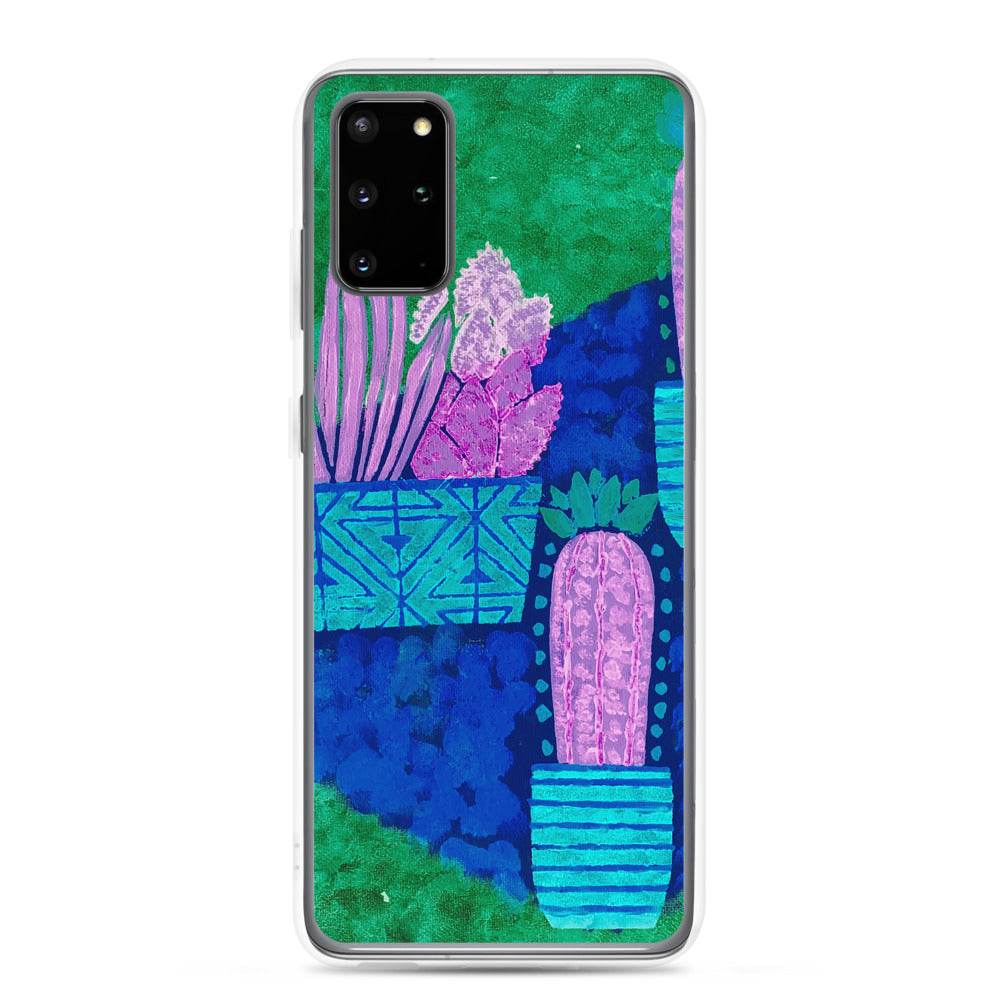 Cacti blue green Samsung Case