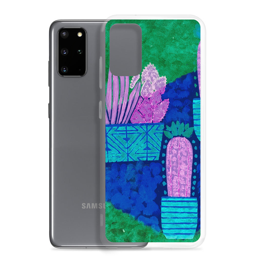 Cacti blue green Samsung Case