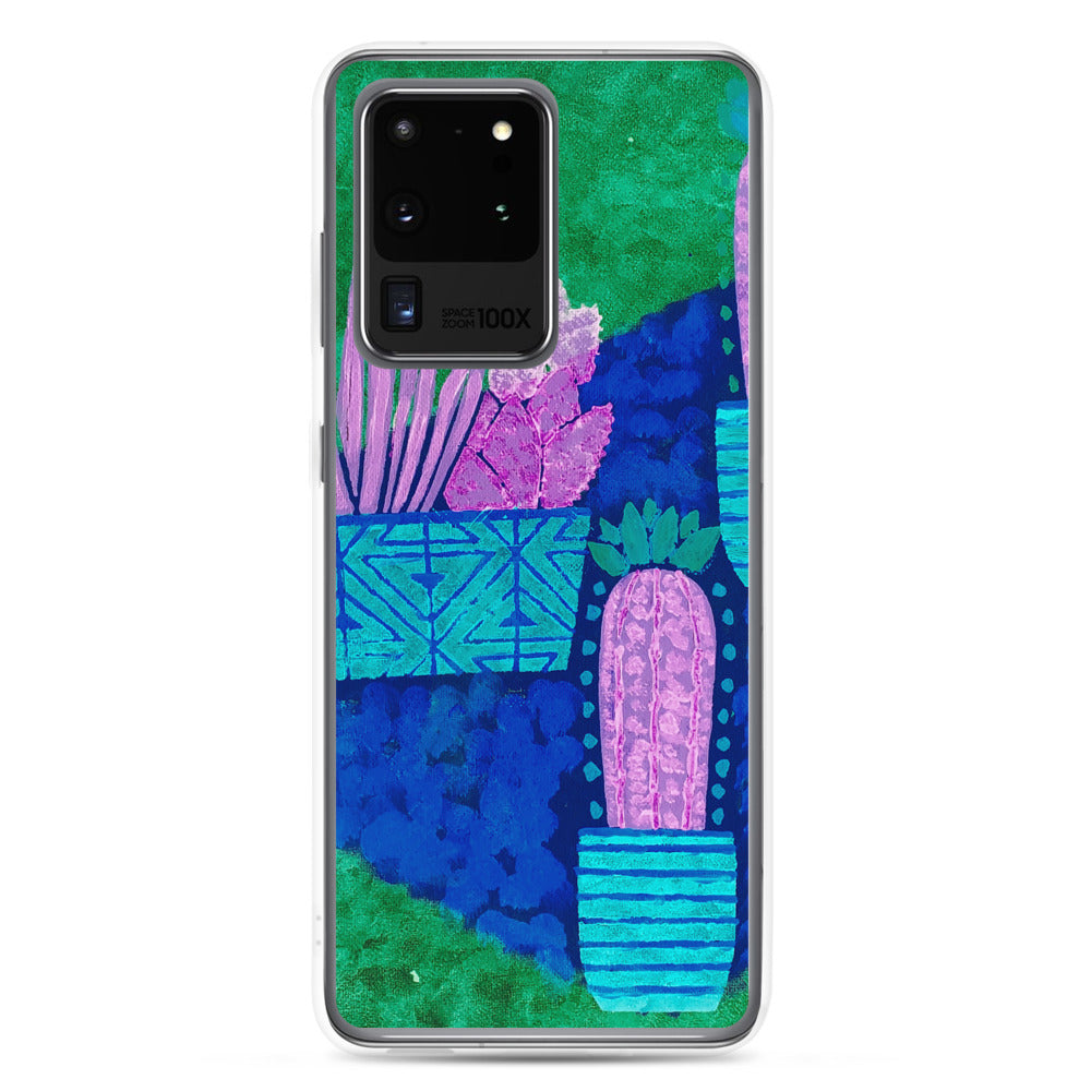 Cacti blue green Samsung Case