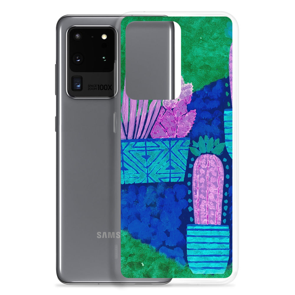 Cacti blue green Samsung Case