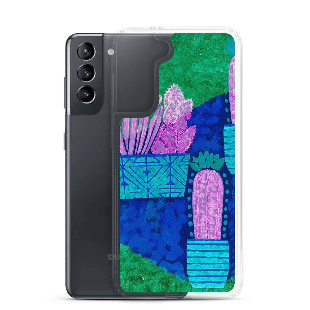 Cacti blue green Samsung Case