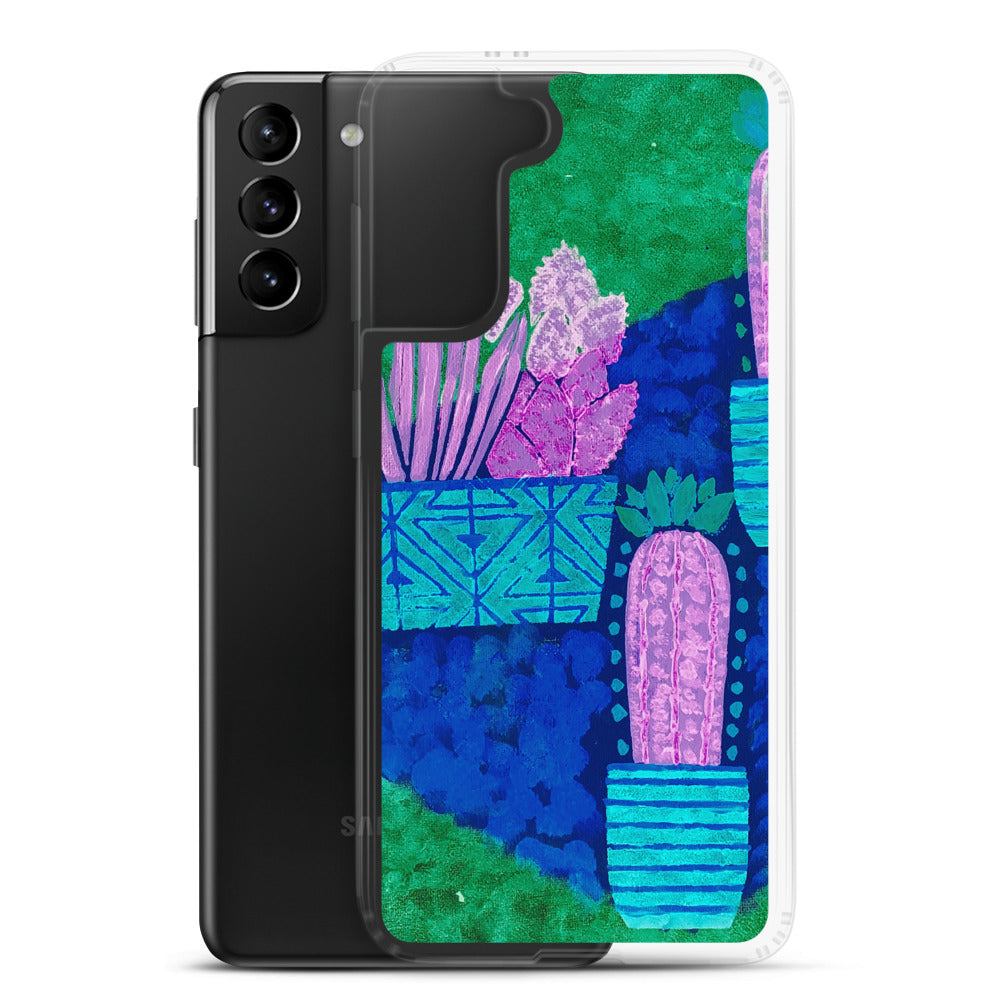 Cacti blue green Samsung Case