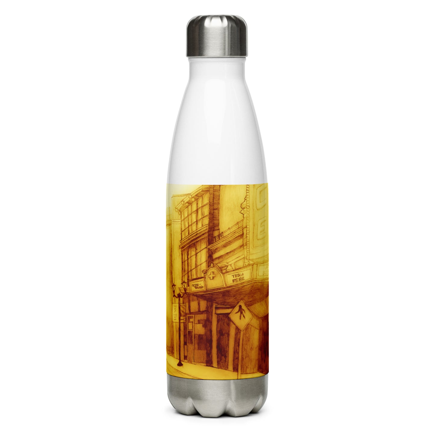 Street Glow Stainless Steel Water Bottle by Hannah