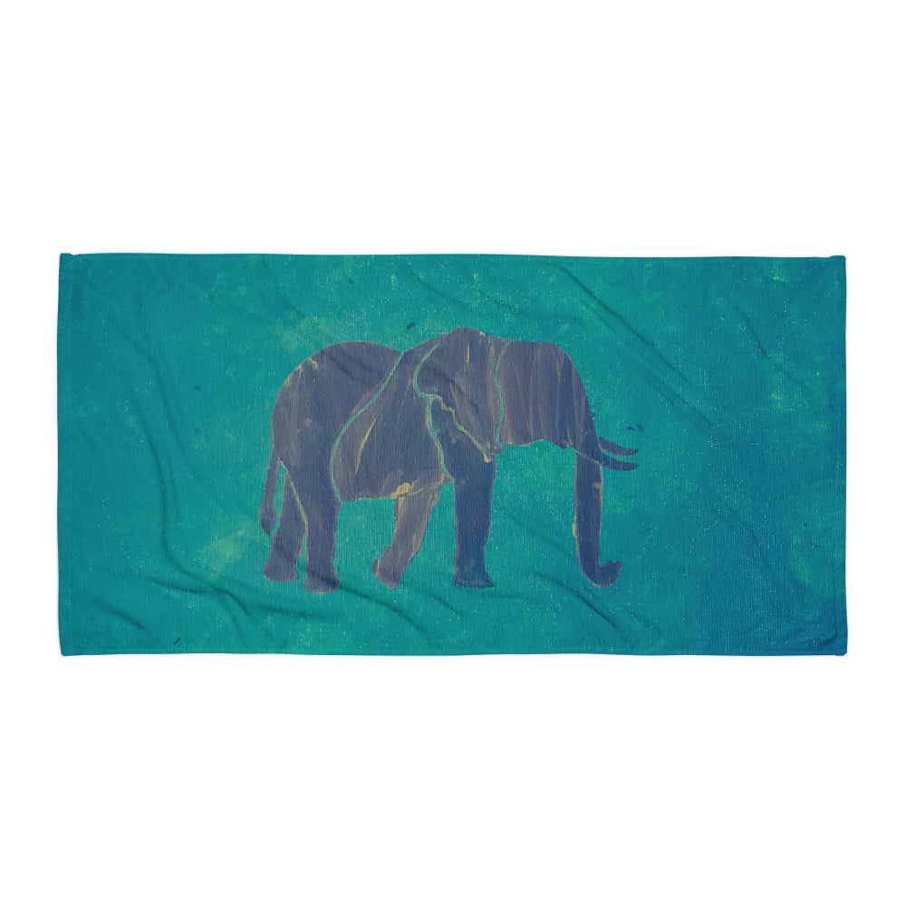 Bluegreen Elephant Towel