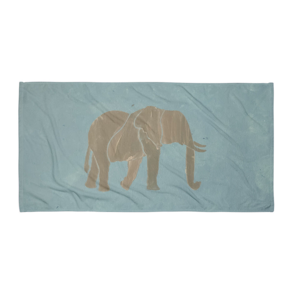 Light Blue Elephant Towel