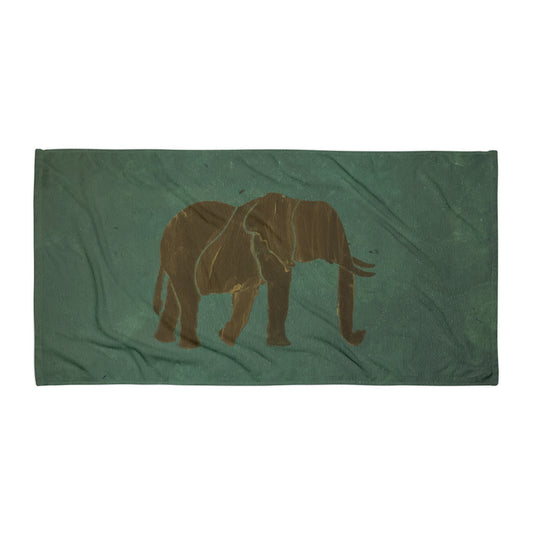 Dark Green Elephant Towel