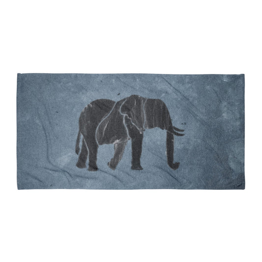 Dark Blue Elephant Towel