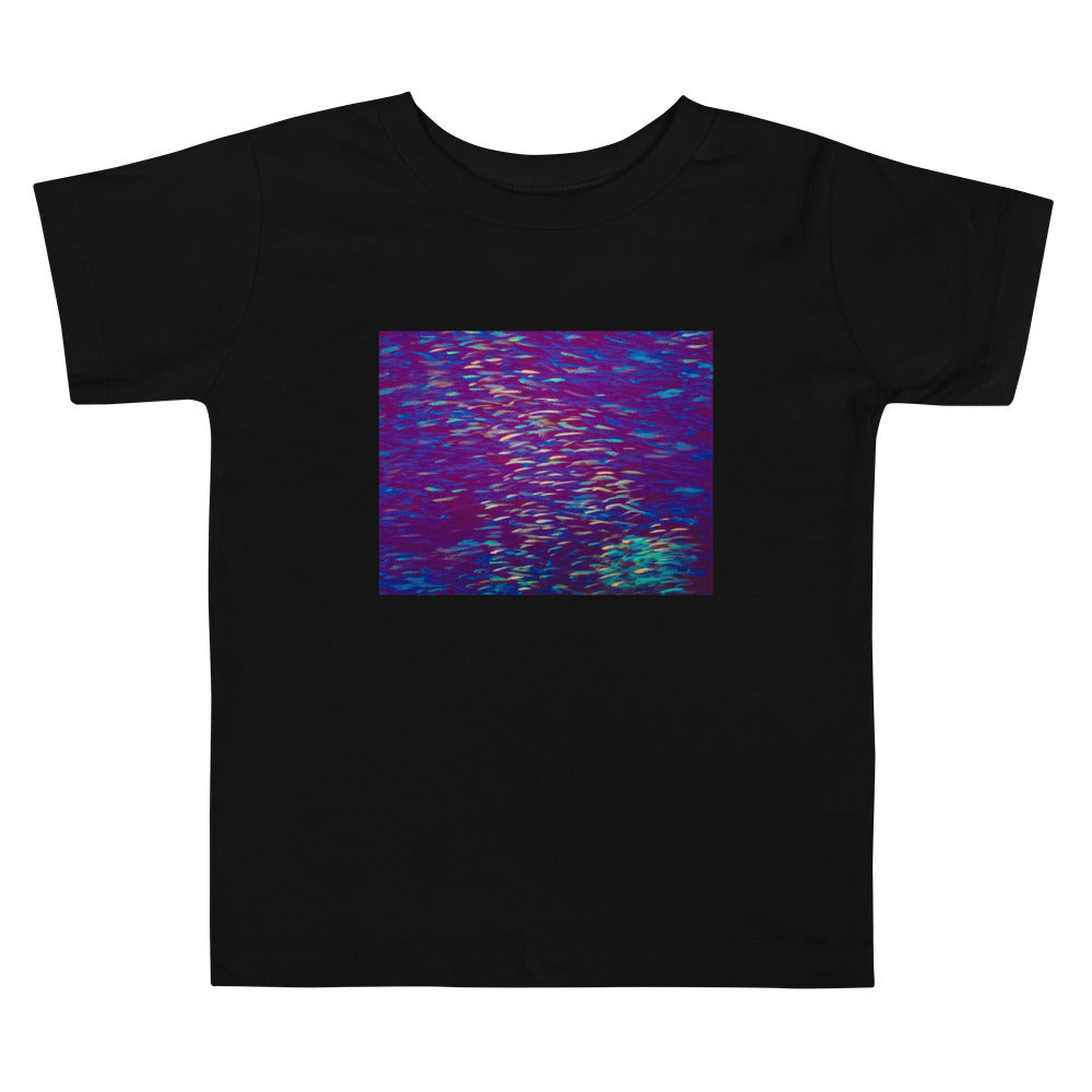 Fish Multicolor Purple Toddler Short Sleeve Tee