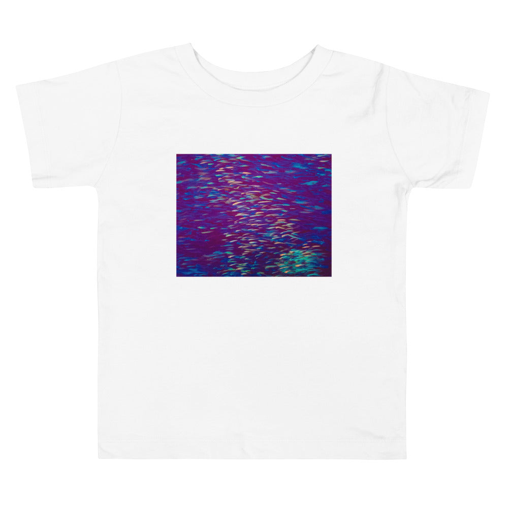 Fish Multicolor Purple Toddler Short Sleeve Tee