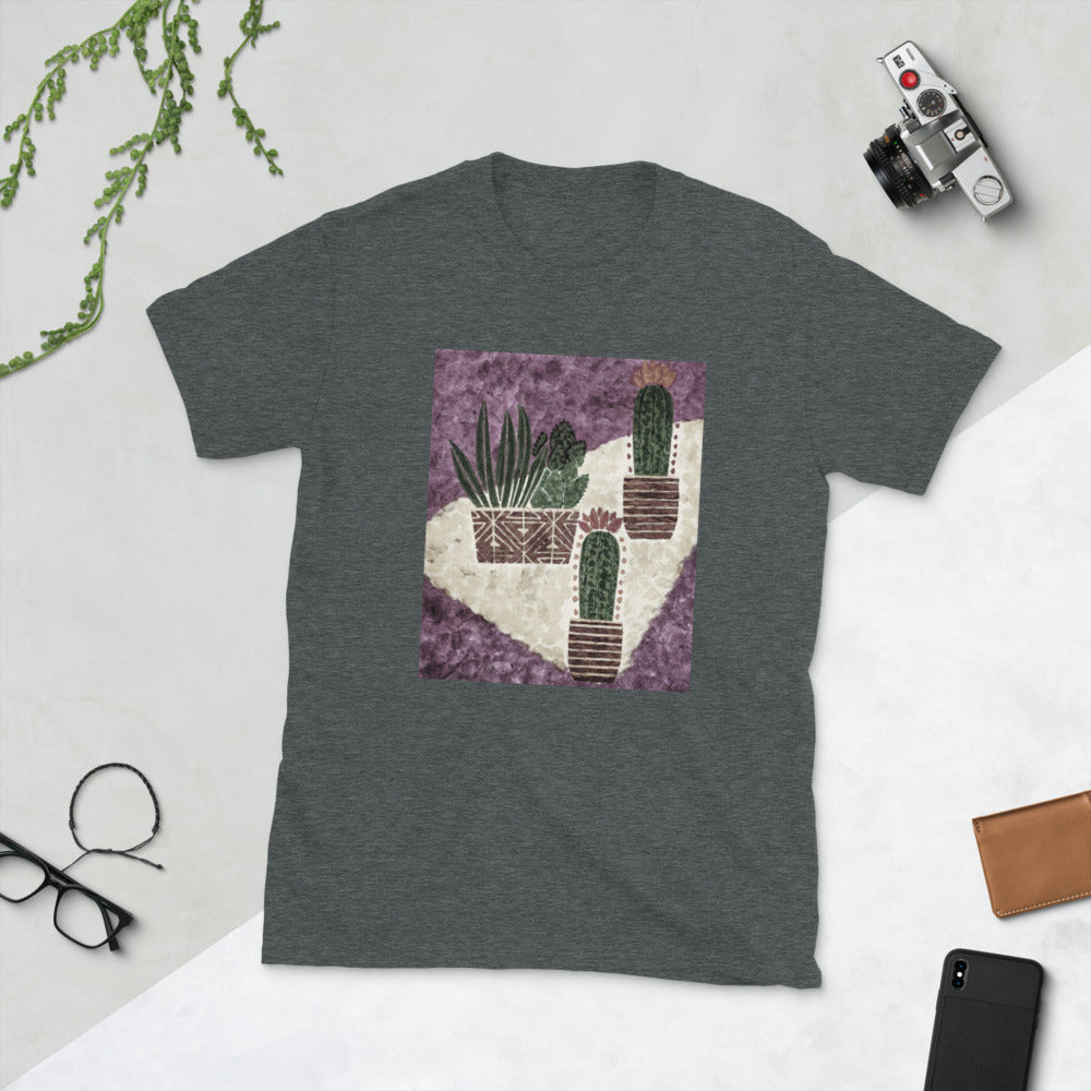 Cacti purple Short-Sleeve Unisex T-Shirt