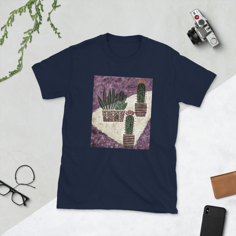 Cacti purple Short-Sleeve Unisex T-Shirt