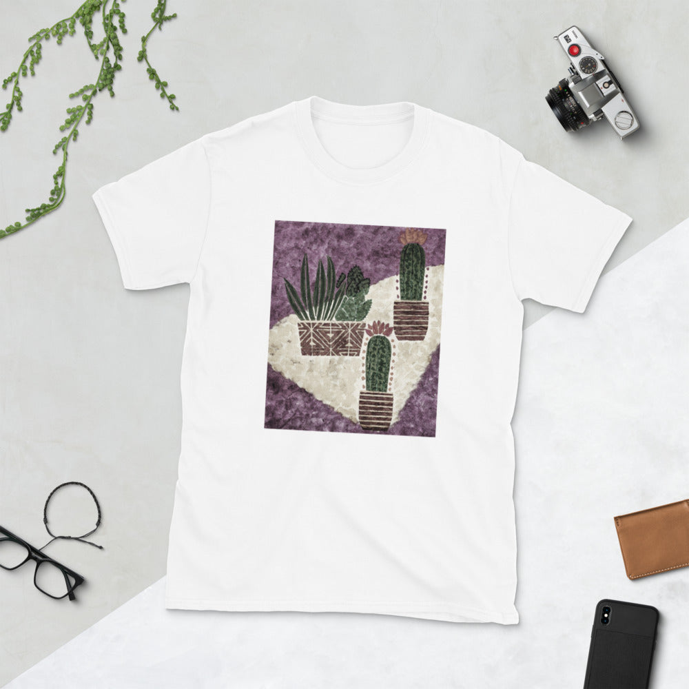 Cacti purple Short-Sleeve Unisex T-Shirt