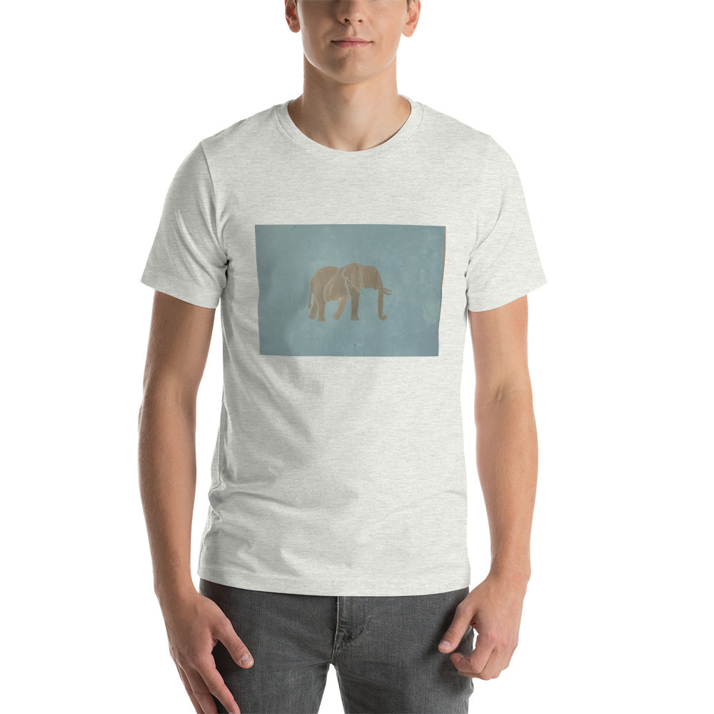 Light Blue Elephant Short-Sleeve Unisex T-Shirt