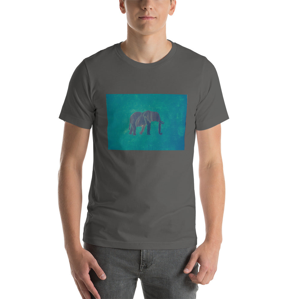 Blue green Elephant Short-Sleeve Unisex T-Shirt