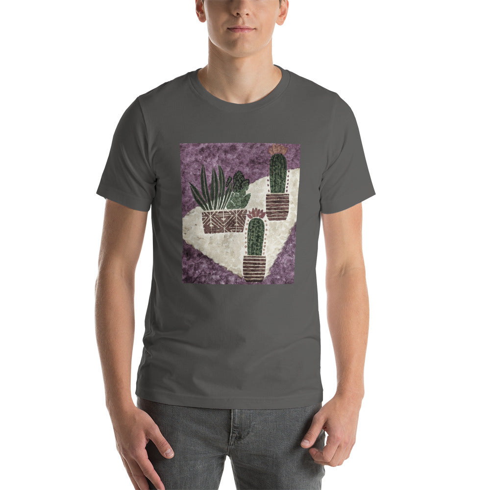 Cacti purple Short-Sleeve Unisex T-Shirt