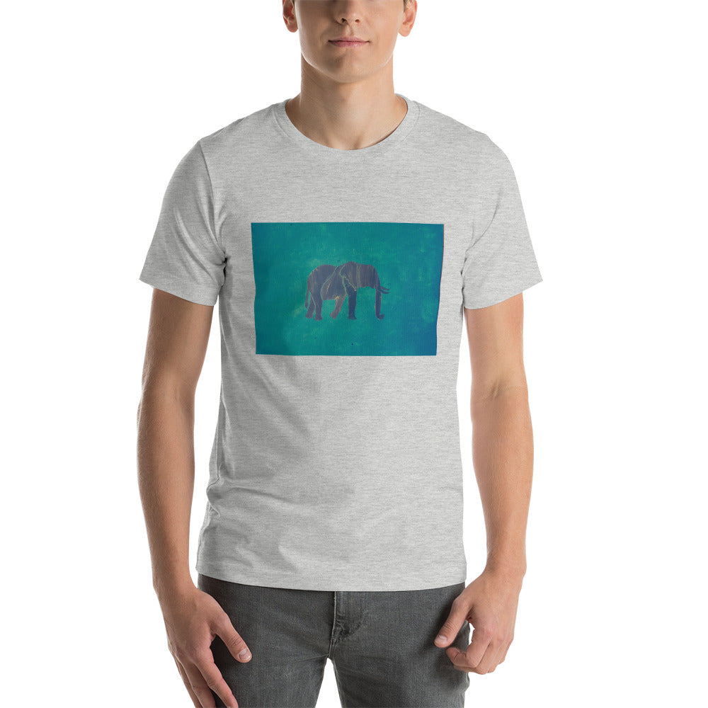 Blue green Elephant Short-Sleeve Unisex T-Shirt