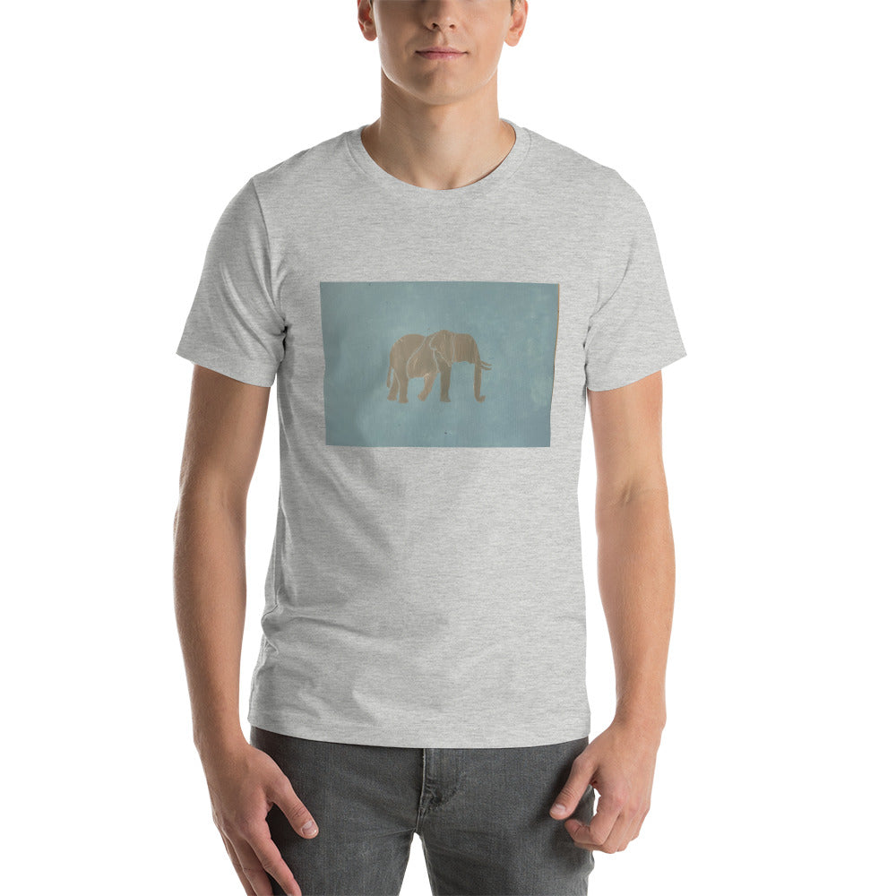 Light Blue Elephant Short-Sleeve Unisex T-Shirt