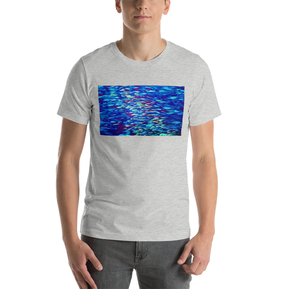 Fish Multicolor Blue Short-Sleeve Unisex T-Shirt