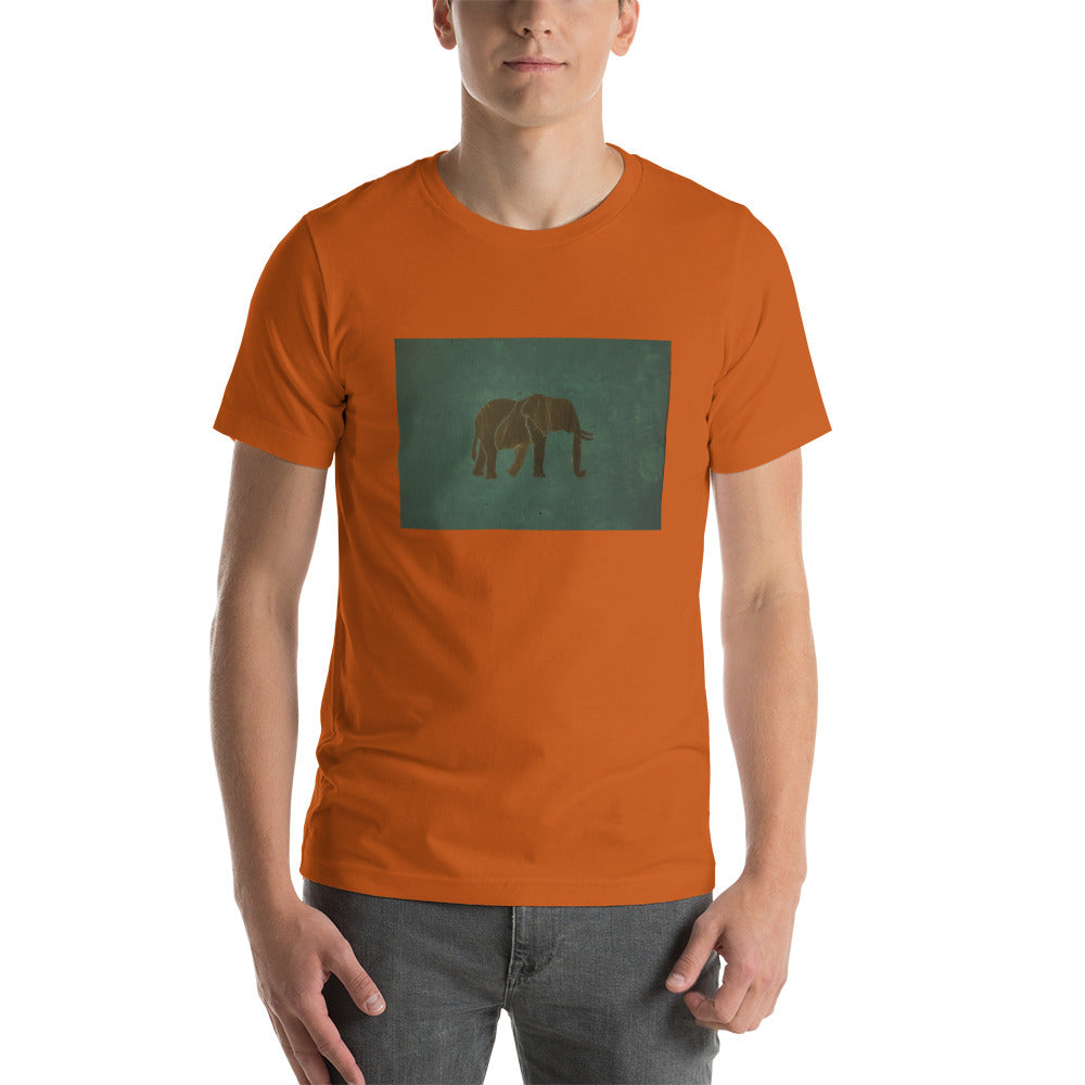 Dark Green Elephant Short-Sleeve Unisex T-Shirt