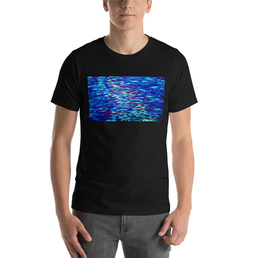 Fish Multicolor Blue Short-Sleeve Unisex T-Shirt