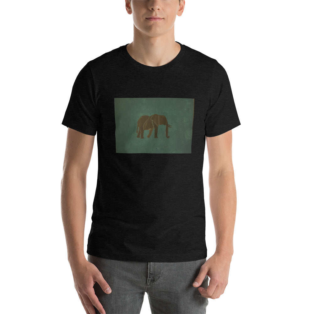 Dark Green Elephant Short-Sleeve Unisex T-Shirt