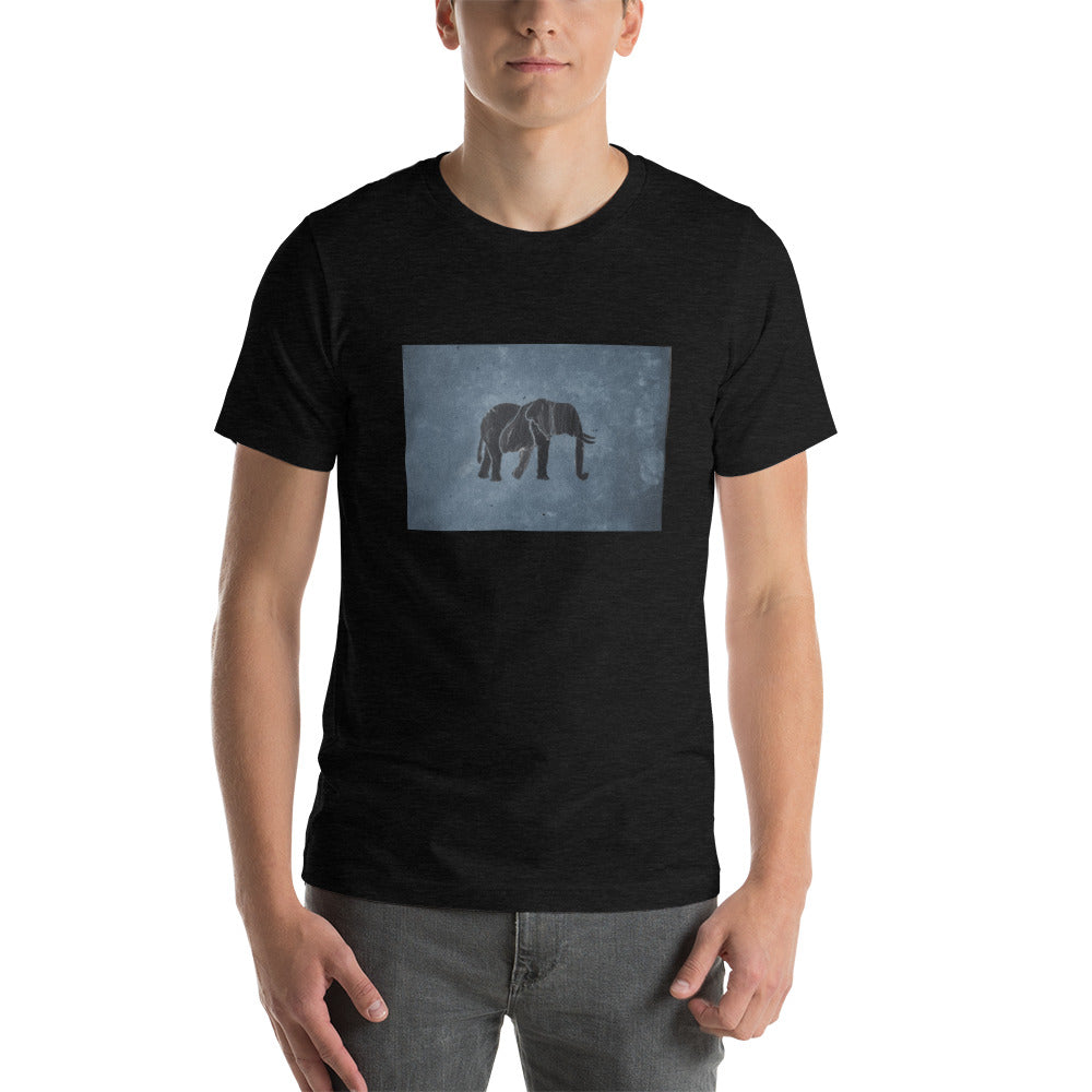 Dark Blue Elephant Short-Sleeve Unisex T-Shirt