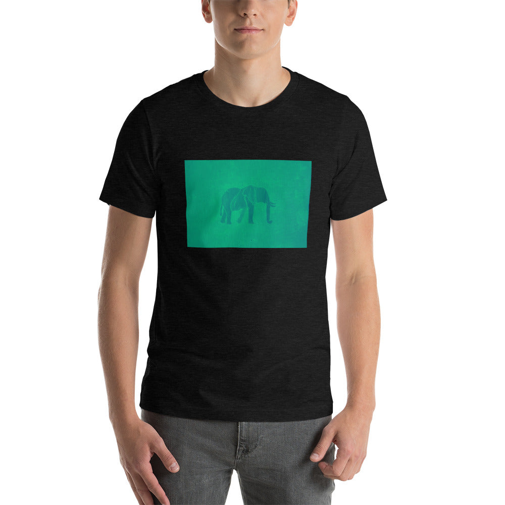 Bright Green Elephant Short-Sleeve Unisex T-Shirt