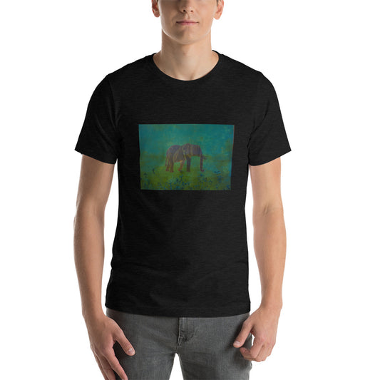 Bluegreen Elephant Design Short-Sleeve Unisex T-Shirt