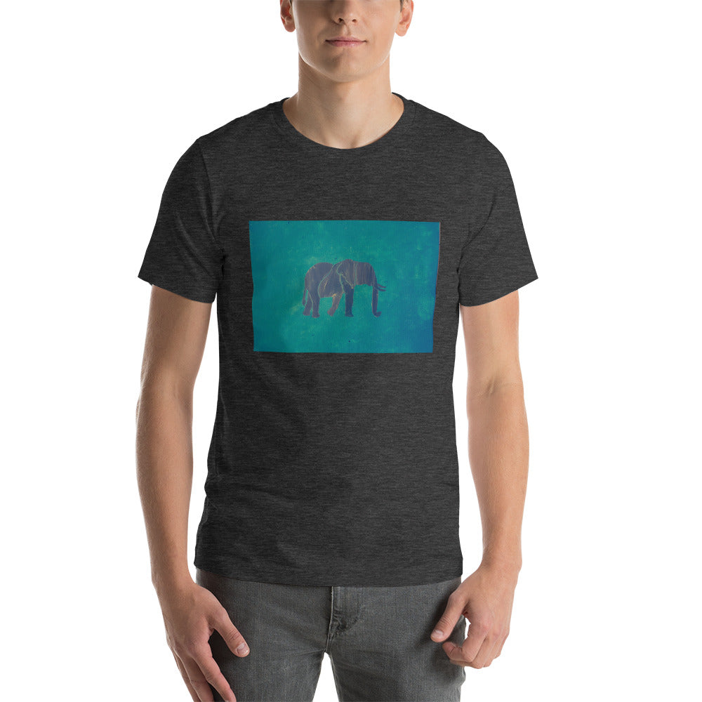 Blue green Elephant Short-Sleeve Unisex T-Shirt