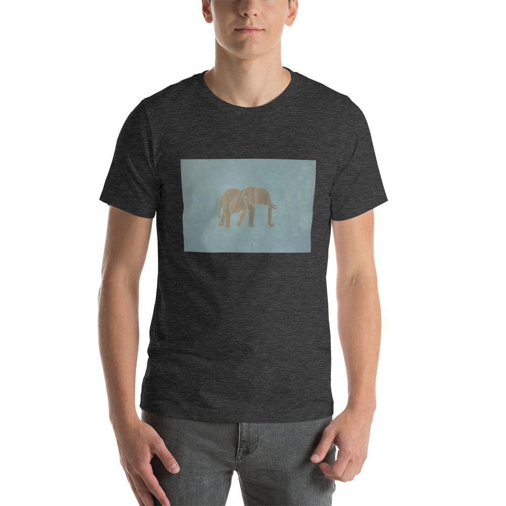 Light Blue Elephant Short-Sleeve Unisex T-Shirt