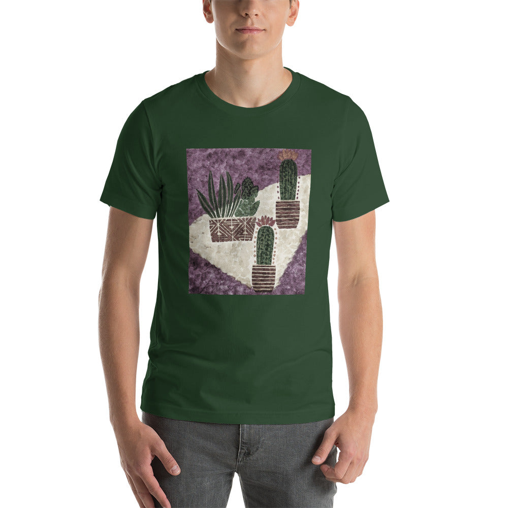 Cacti purple Short-Sleeve Unisex T-Shirt